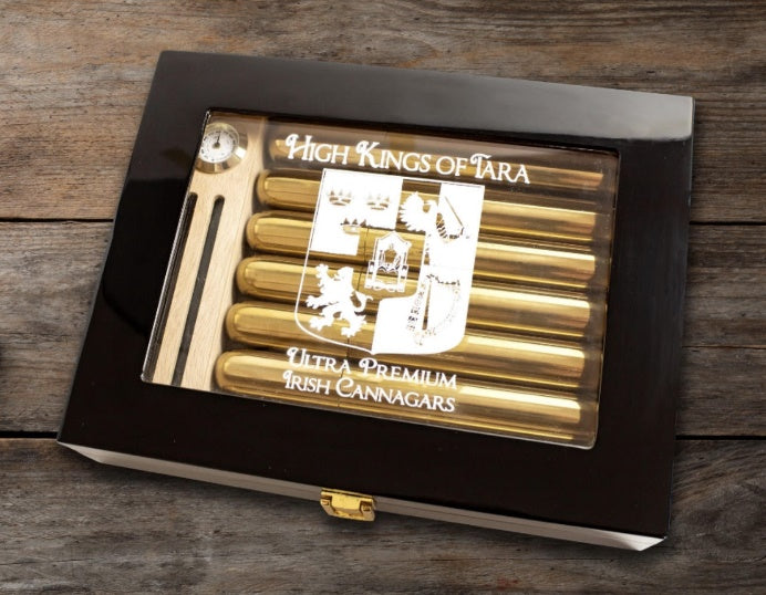 Gold THC Cannagar Humidor (with 7 THC Cannagars)